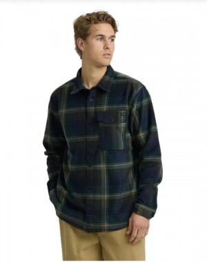Billabong Mens Shirt Furnace Long Sleeve Flannel GRAVEL GRV