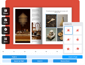 create flipbooks with multimedia elements