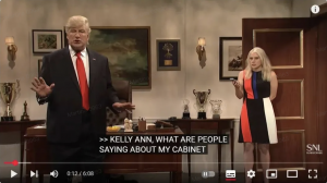 A clip from < Saturday Night Live > , a variety show produced by NBC.