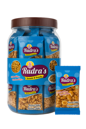Peanut chikki jar with packet 1