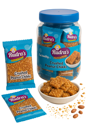 Rudras Crushed Peanut chikki jar