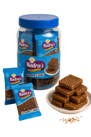 Rudras sesame chikki jar
