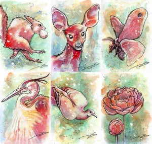 The Six Watercolor Paintings Available As Limited Edition Prints For Free