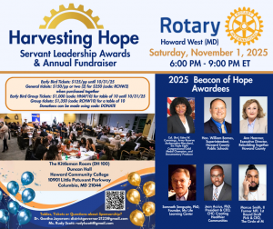 Rotary Club of Howard West Names 2025 Beacon of Hope Honorees