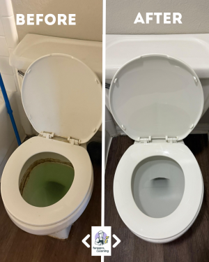 Before and after deep cleaning by Nadia’s team in Jacksonville, FL.