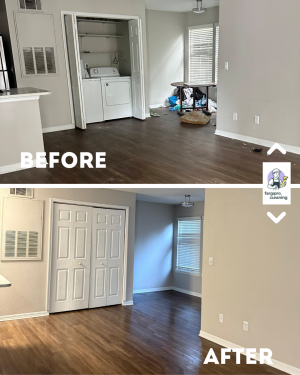 Before and after move out cleaning by Nadia’s team in Jacksonville, FL.