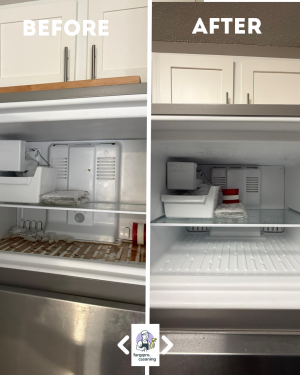 Before and after standard cleaning by Nadia’s team in Jacksonville, FL.