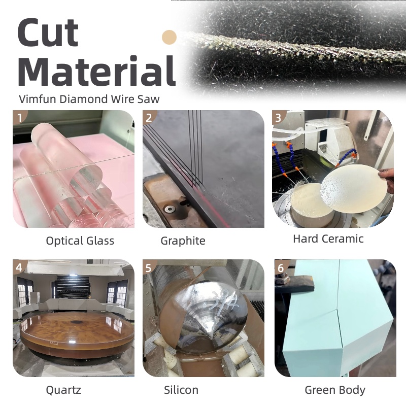 The material Vimfun Endless Diamond Wire Saw Can Cut The material Vimfun Endless Diamond Wire Saw Can Cut