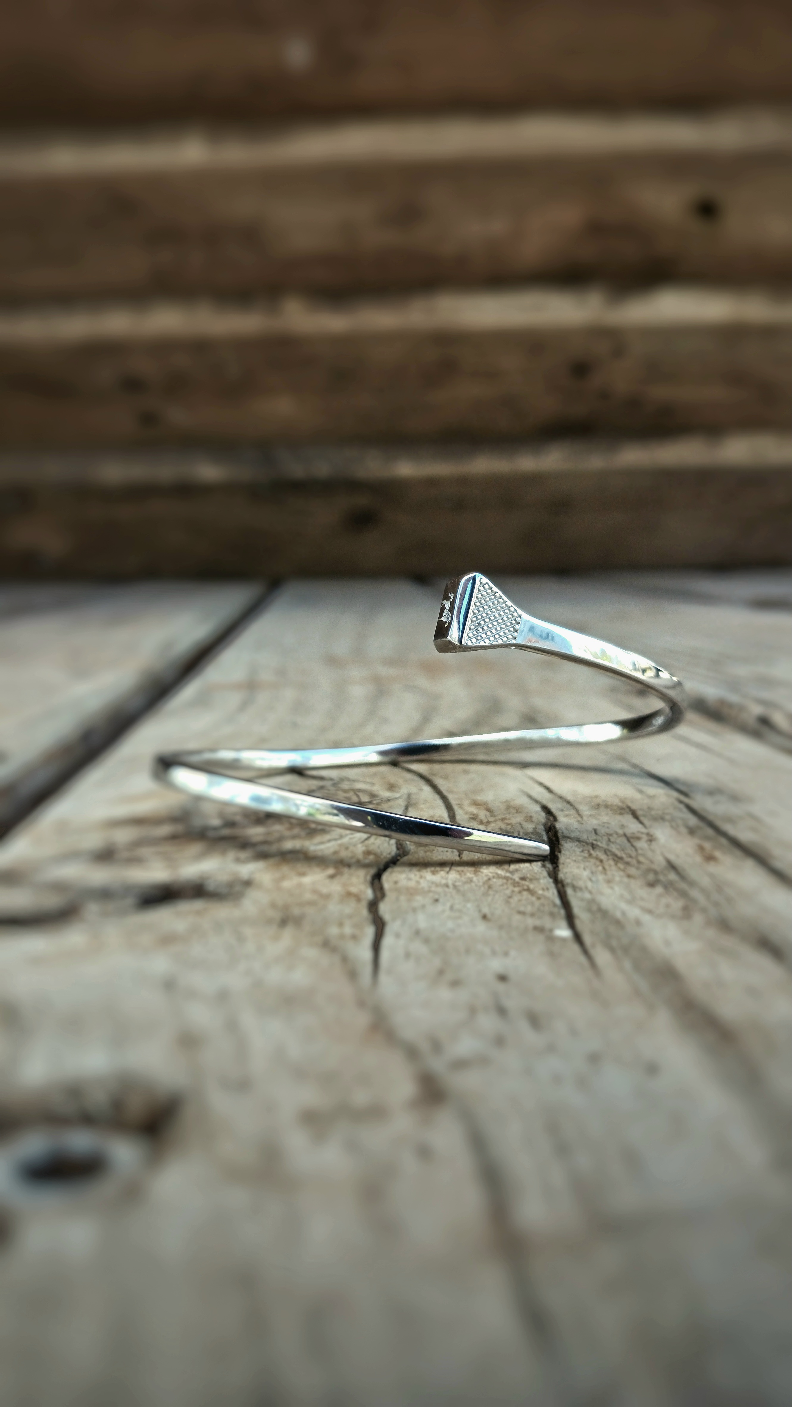 The Crafty Horse Nail Bangle in Solid Sterling Silver The Crafty Horse Nail Bangle in Solid Sterling Silver