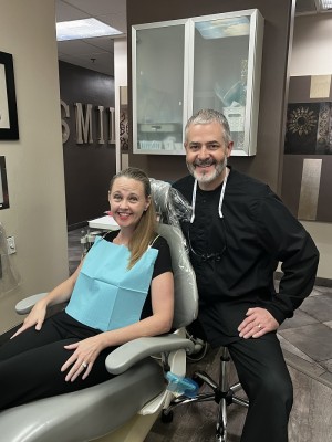 Dr Jason McCargar with dental implants patient at Scottsdale Dental Arts