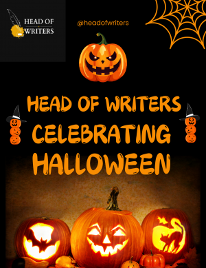 Black Orange Illustrative Happy Halloween Flyer A4