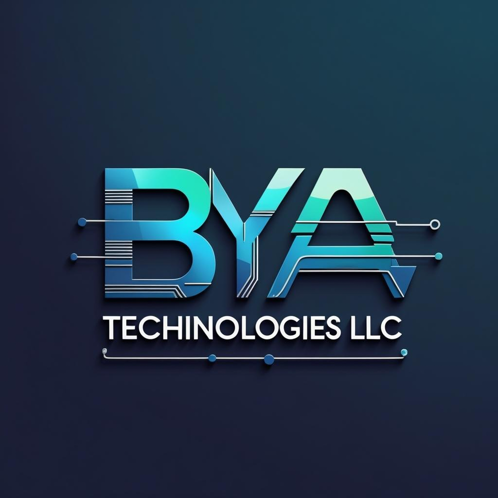 Futuristic Wordmark Logo for BYA Technologies LLC Futuristic Wordmark Logo for BYA Technologies LLC