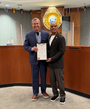 Mario Cartaya with Mayor Pro Tem Alex Montiero