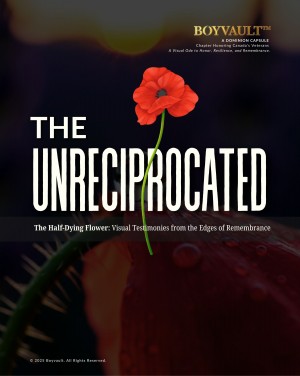 “UNRECIPROCATED” chapter cover — a tribute to Indigenous veterans this Remembrance Day.
