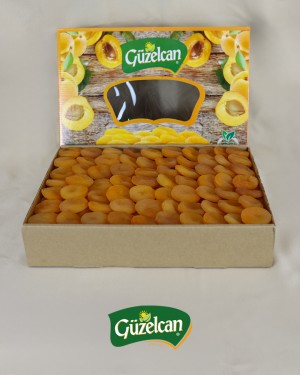 Premium Malatya dried apricots - Guzelcan brand export packaging