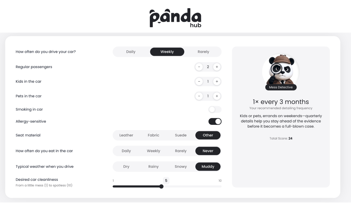 Panda Hub Launches the First-Ever “Car Detailing Frequency Calculator”