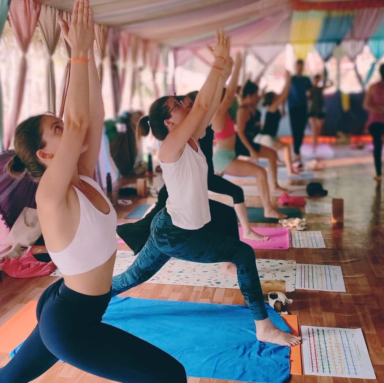 Student Practicing During 200 Hour Yoga Teacher Training in India