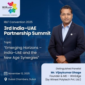 Mr. Vijaykumar Dhage, Founder of WinEdge , Invited as Keynote Speaker at the 3rd India–UAE Partnership Summit