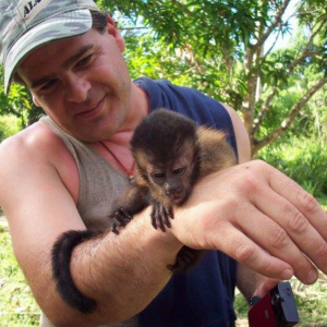 Rusty Johnson with his Monkey