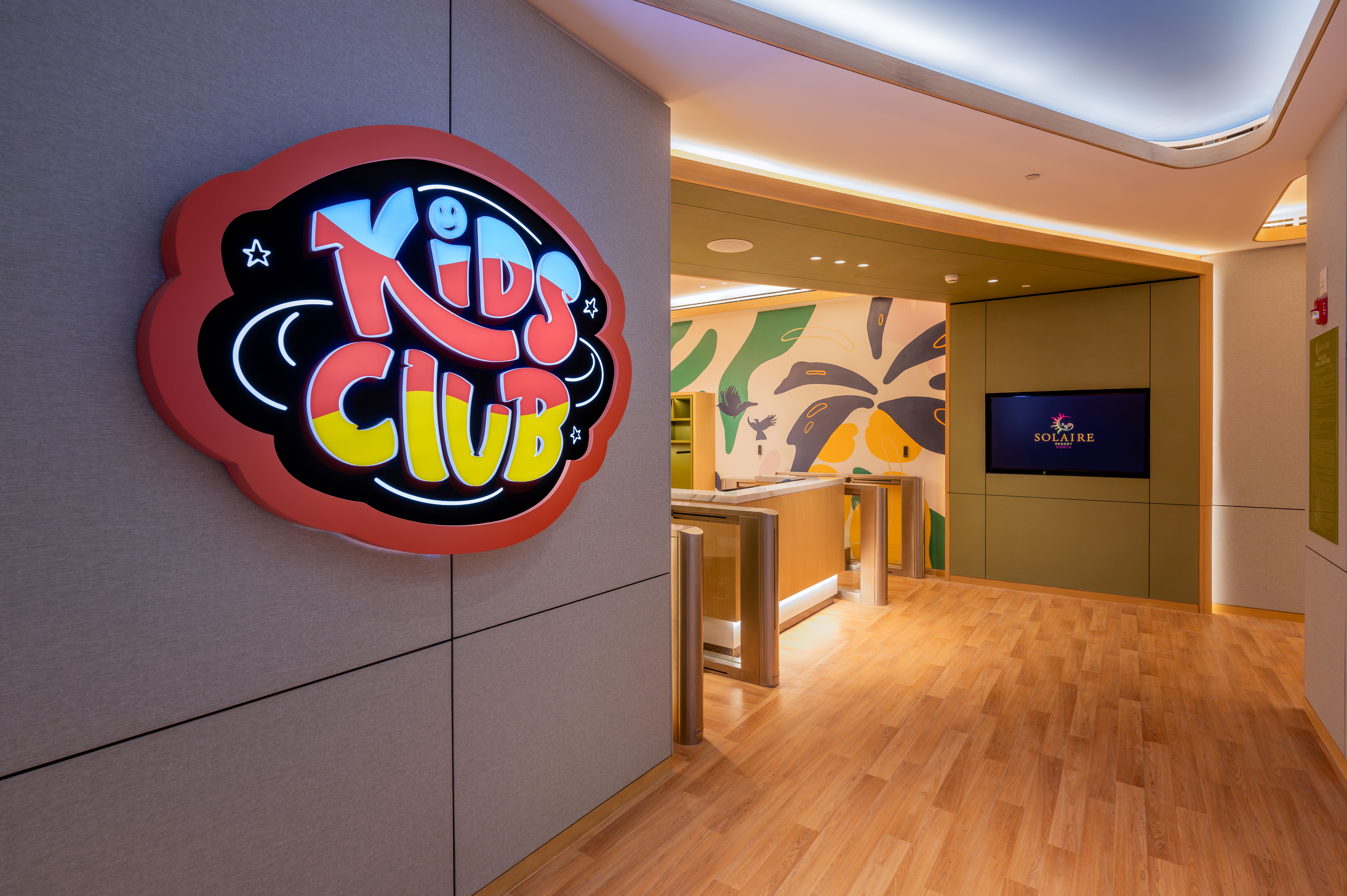 The Kids Club is a space designed to transform into a place that encapsulates the meaning of fun