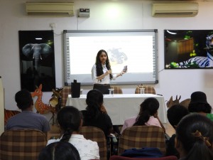 Leena Joshi delivering a keynote speech at Ministry of Environment, Forestry and Climate Change