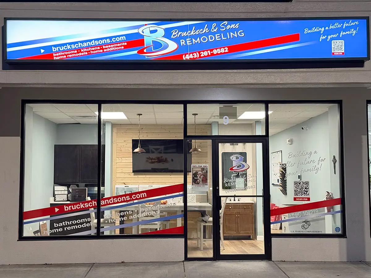 Brucksch and Sons Remodeling New Pasadena Showroom 8894 Fort Smallwood Rd