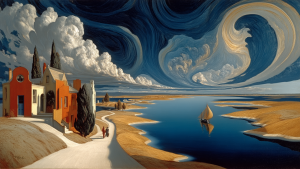 Lucian Poe-“Sky Fall” — Oil on Canvas