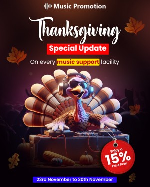 Thanksgiving Special Discount on Music Promotion Packages