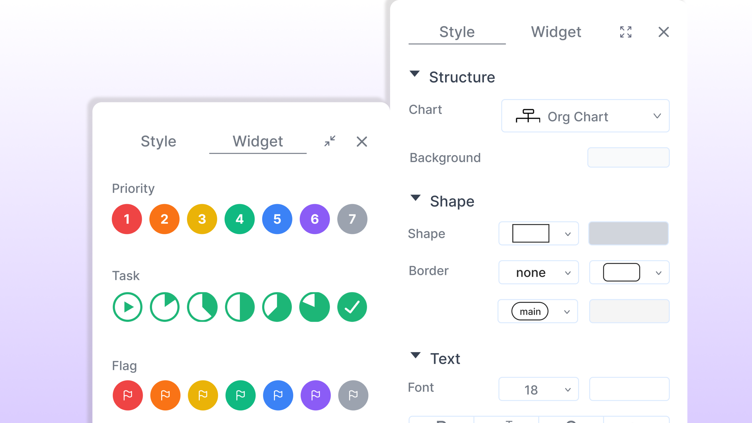 Functional widgets including Priority Task completion and Flags for enhanced productivity Functional widgets including Priority Task completion and Flags for enhanced productivity
