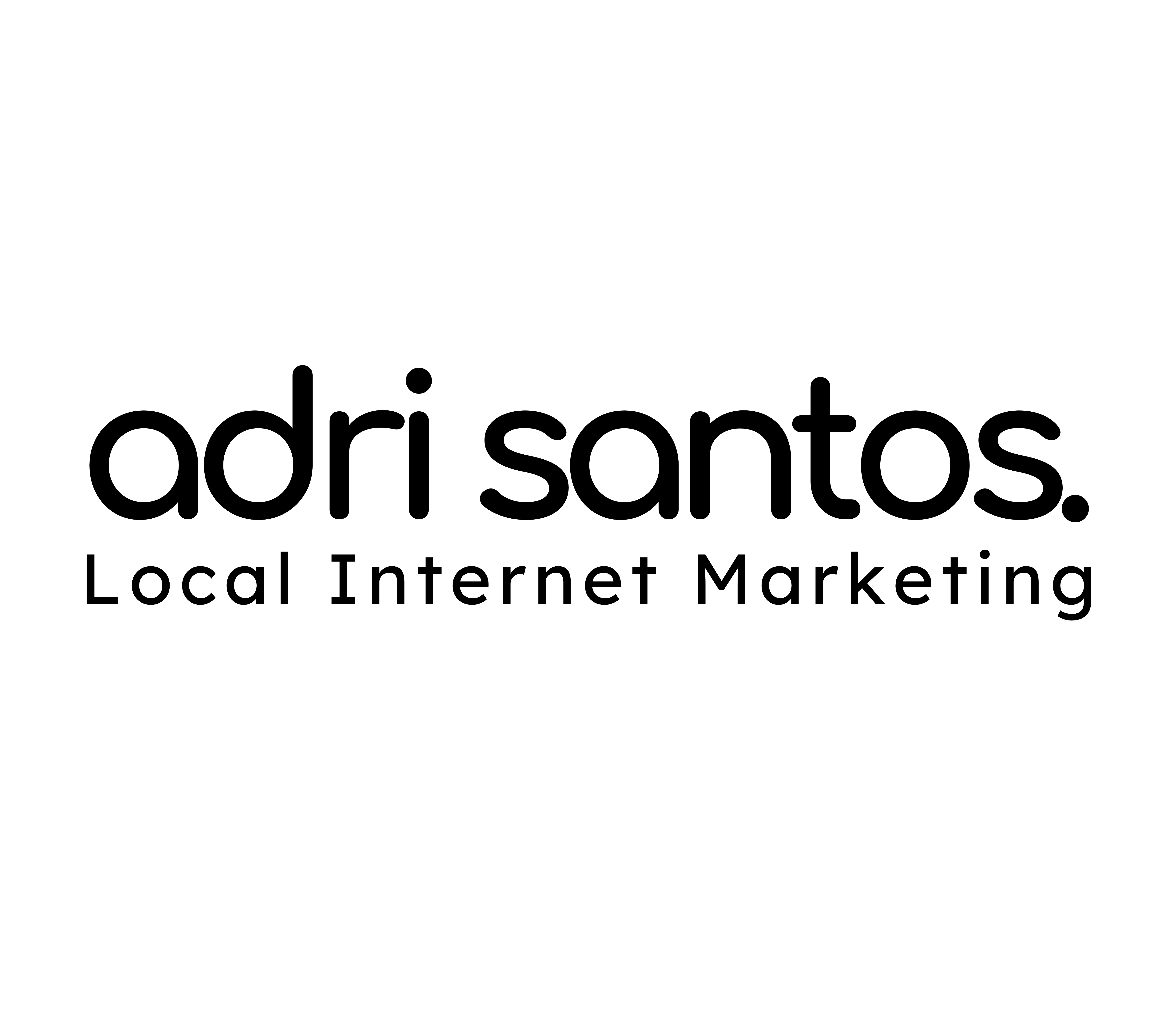 Adri Santos Marketing Large White Logo