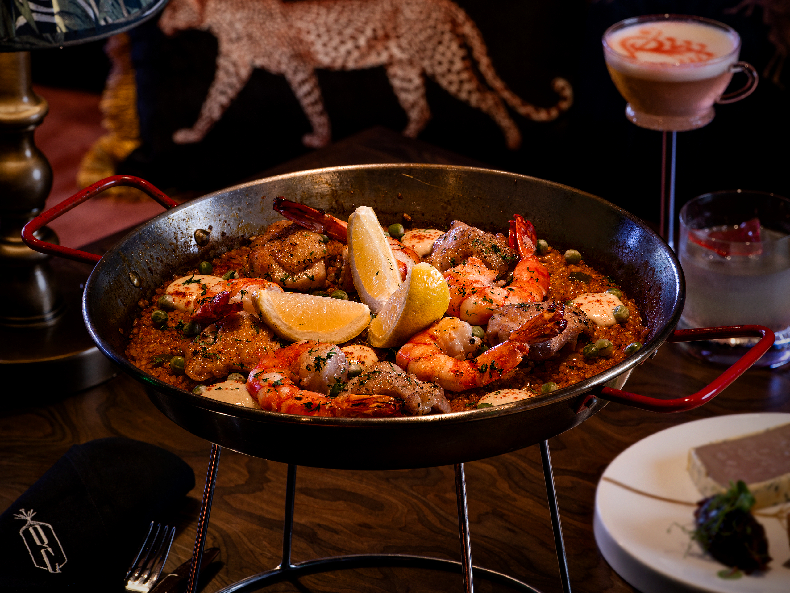 The Paella Valenciana refreshes the palate with each zesty bite