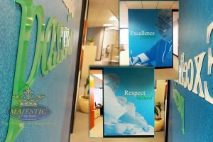 Window and Wall Graphics Windsor Foods Wall Murals with Dimensional Lettering