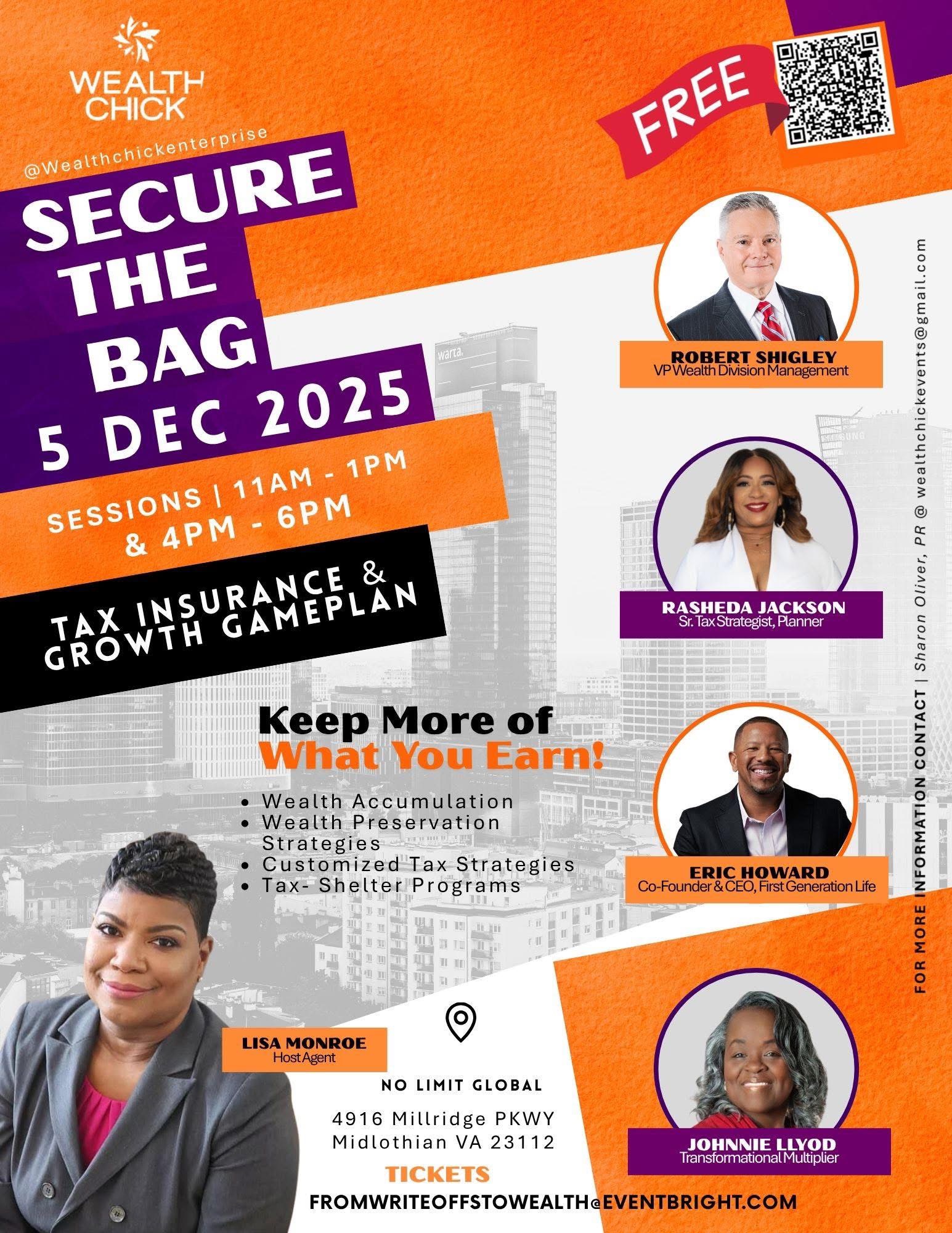 Wealth Chick Enterprise Invites the Public and Media to “Secure the Bag” Event