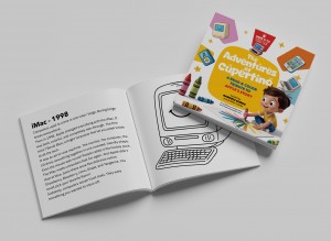 The Adventures of Cupertino: The first Apple history coloring book for kids ages 4-12.