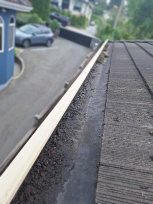 Before gutter cleaning Built in gutters 2