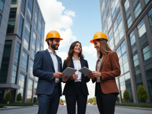 Property Managers on-site discussing metrics and inspection findings that will take priority.