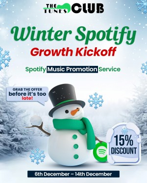Winter Spotify Growth Kickoff Sale on Spotify Promotion Services