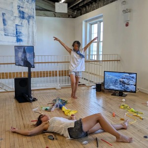 Creek: Two Cavities for the heart by Nora Almeida installation