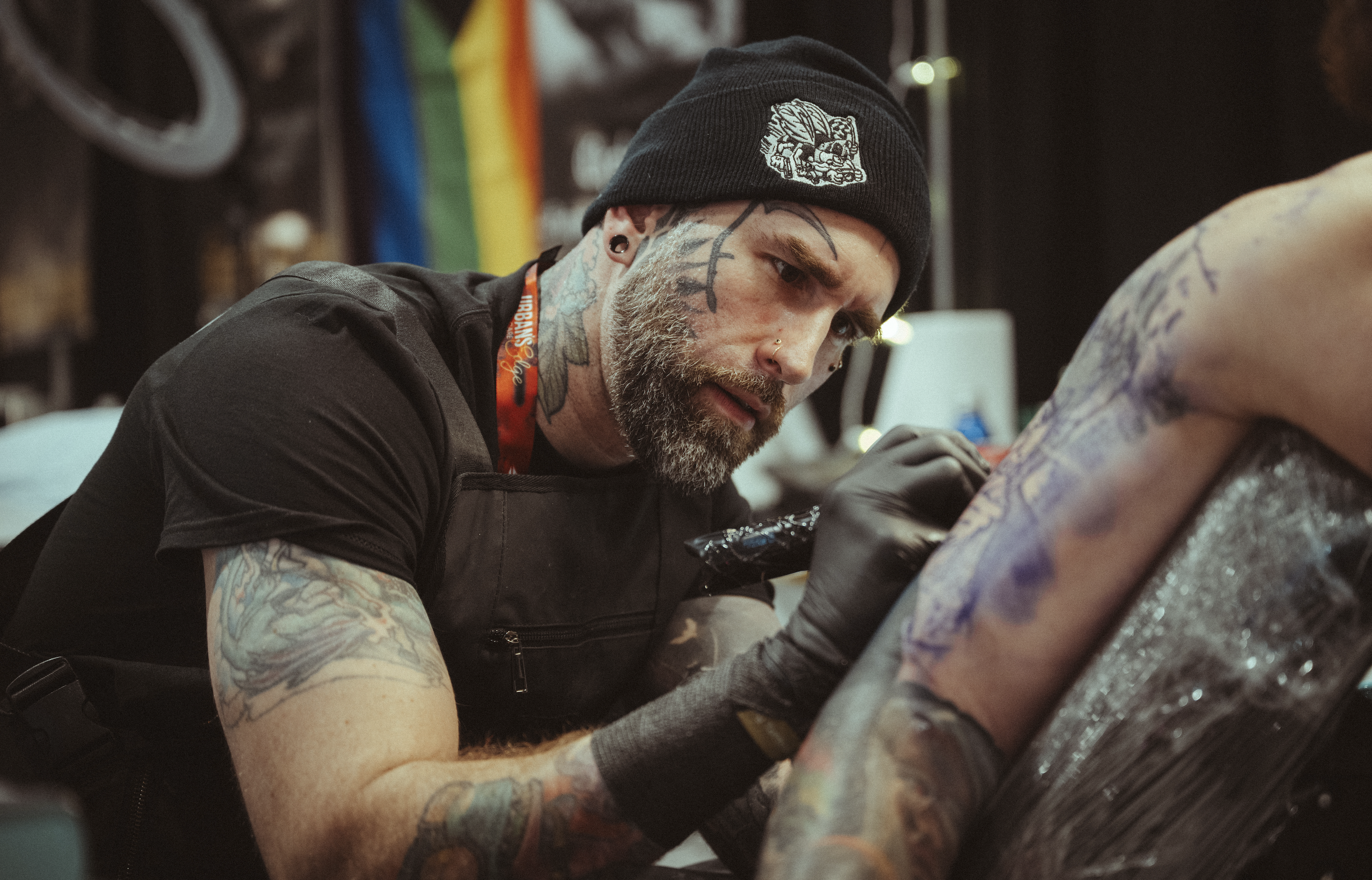 Jordi Pla tattooing at the Flower City Tattoo Convention Jordi Pla tattooing at the Flower City Tattoo Convention