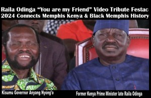 Raila  Odinga and Governor Nyongo