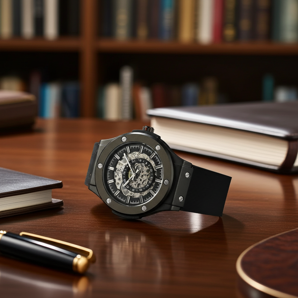 Skeleton Automatic Watch The 199 Gunmetal by Dapper Watches Skeleton Automatic Watch The 199 Gunmetal by Dapper Watches