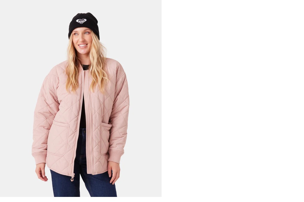 Roxy Womens Snow Layers Aurora Quilted Bomber