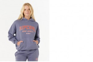 Rip Curl Womens Sweatshirt Varsity Sports Oversized Hood