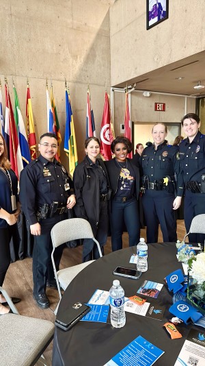 Dr. OJ with Dallas Domestic Violence Task Force and Dallas Police Officers