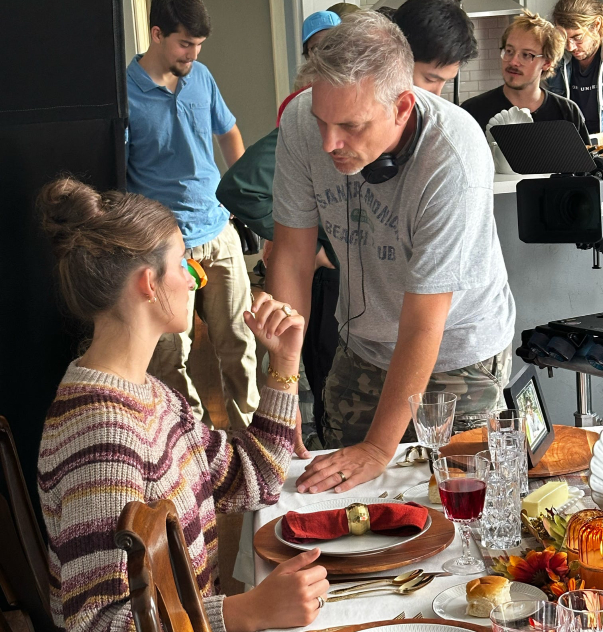 Dirctor Clayton Guiltner and Natalia Varni on set Dirctor Clayton Guiltner and Natalia Varni on set