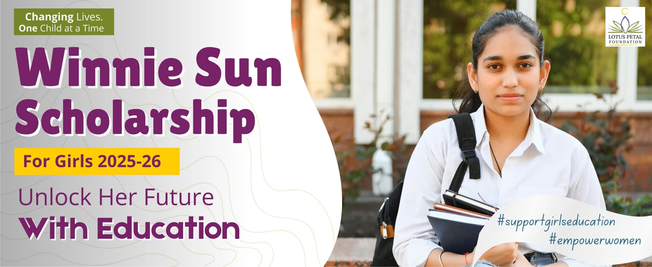 Winnie Sun Scholarship 202526 Now Live on the Scholarlify Platform for Female Students Across India
