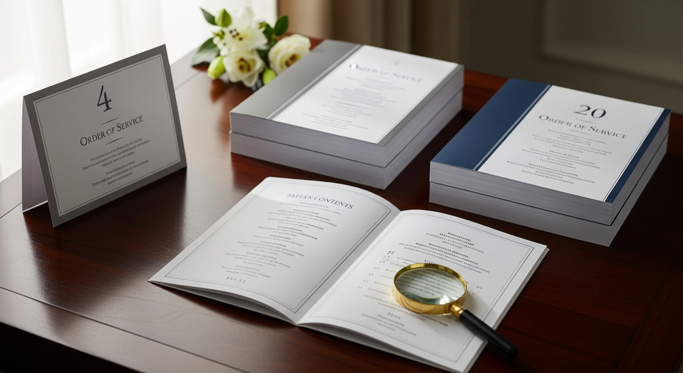 Funeral Order of Service Page Count How Many Pages Do You Need