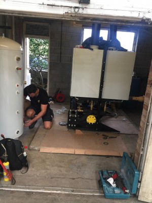 Commercial boiler installation