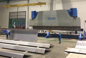 Openex has the capacity of press brake max 100mm in thickness and 18000mm in length