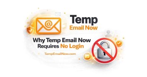 TempEmailNow disposable email service showing no-login, privacy-first access